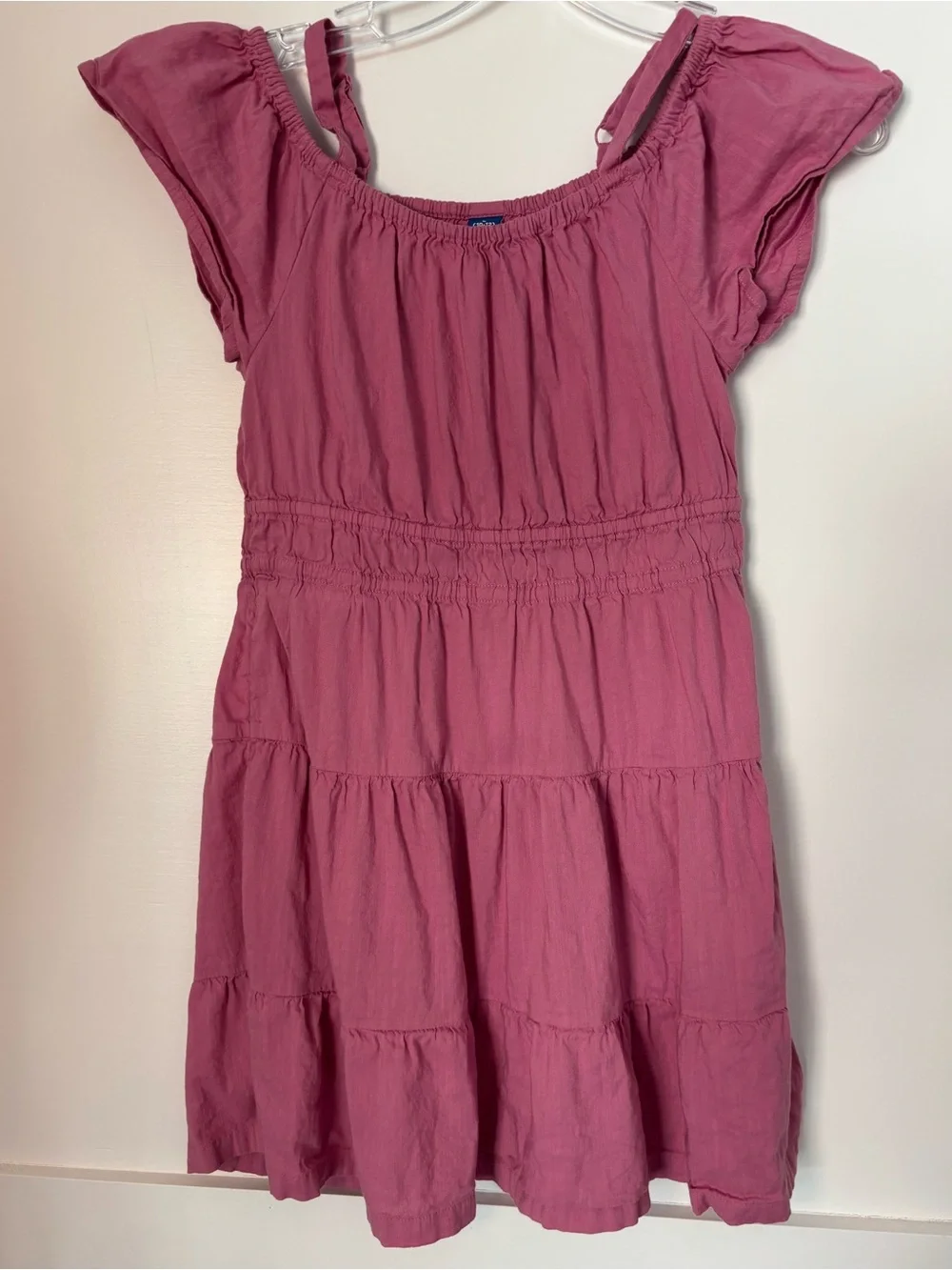 Old Navy Mauve Tiered Cotton Dress size 10-12 in excellent condition